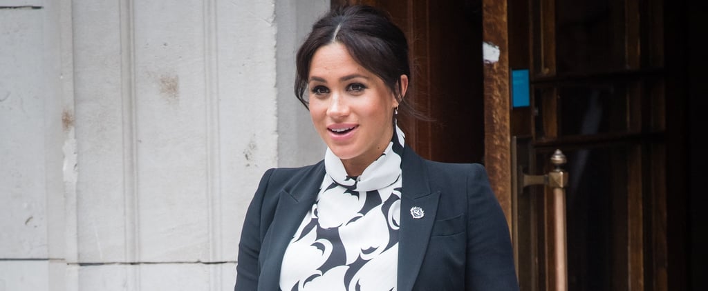 Meghan Makes a Statement in Her $345 Monochrome Print Dress