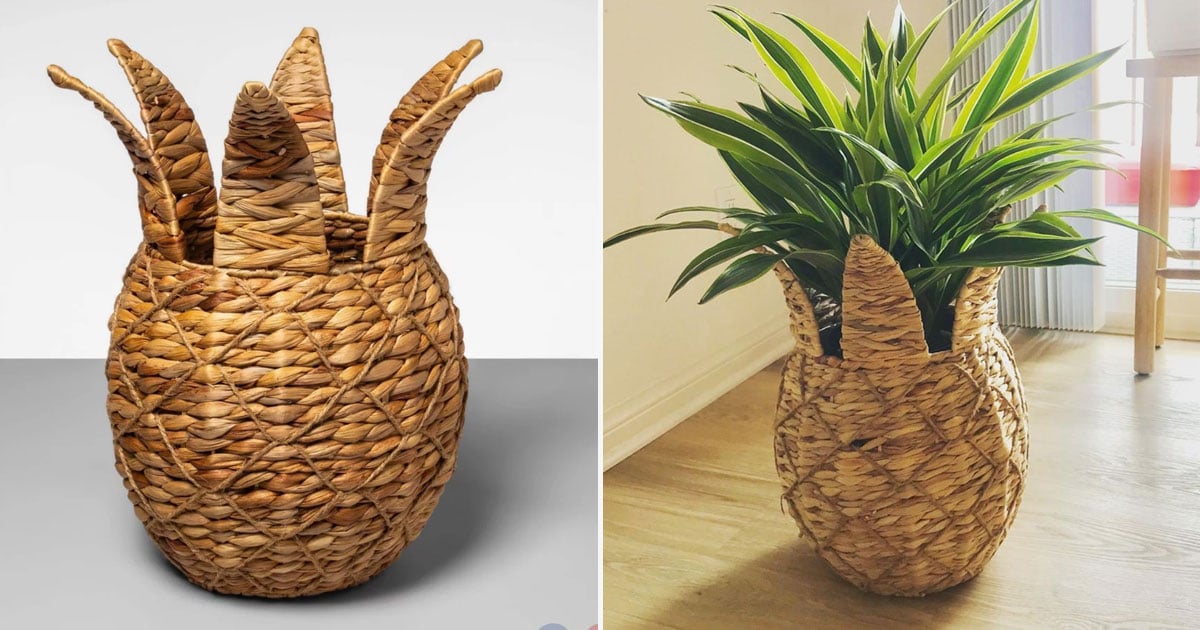 Woven Pineapple Basket From Target POPSUGAR Home