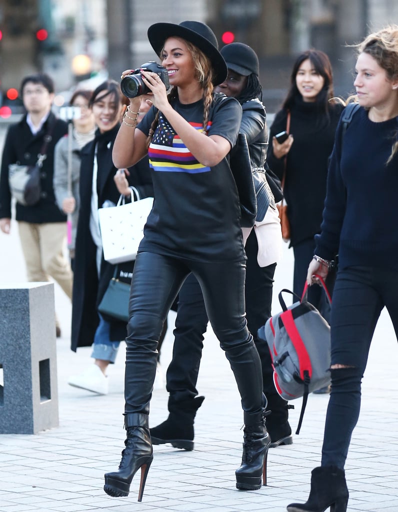 Beyoncé documented her Tuesday in Paris with Jay Z and Blue Ivy.