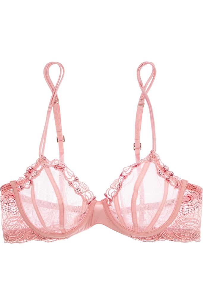 La Perla Elements Corded Lace And Tulle Underwired Bra Sexy Pink Lingerie Popsugar Fashion 4921