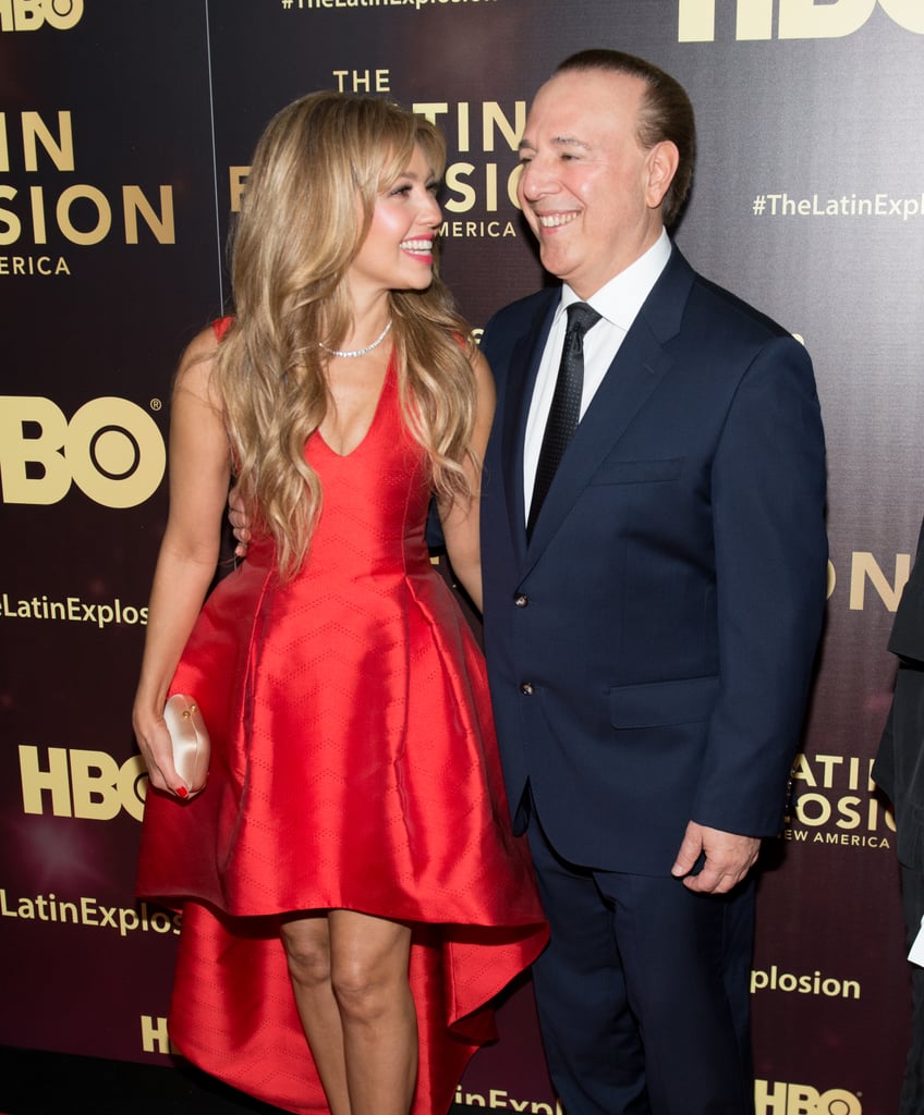 Thalia Supporting Tommy Mottola on His Big Night