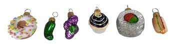 Mini Handblown Glass Food Ornaments