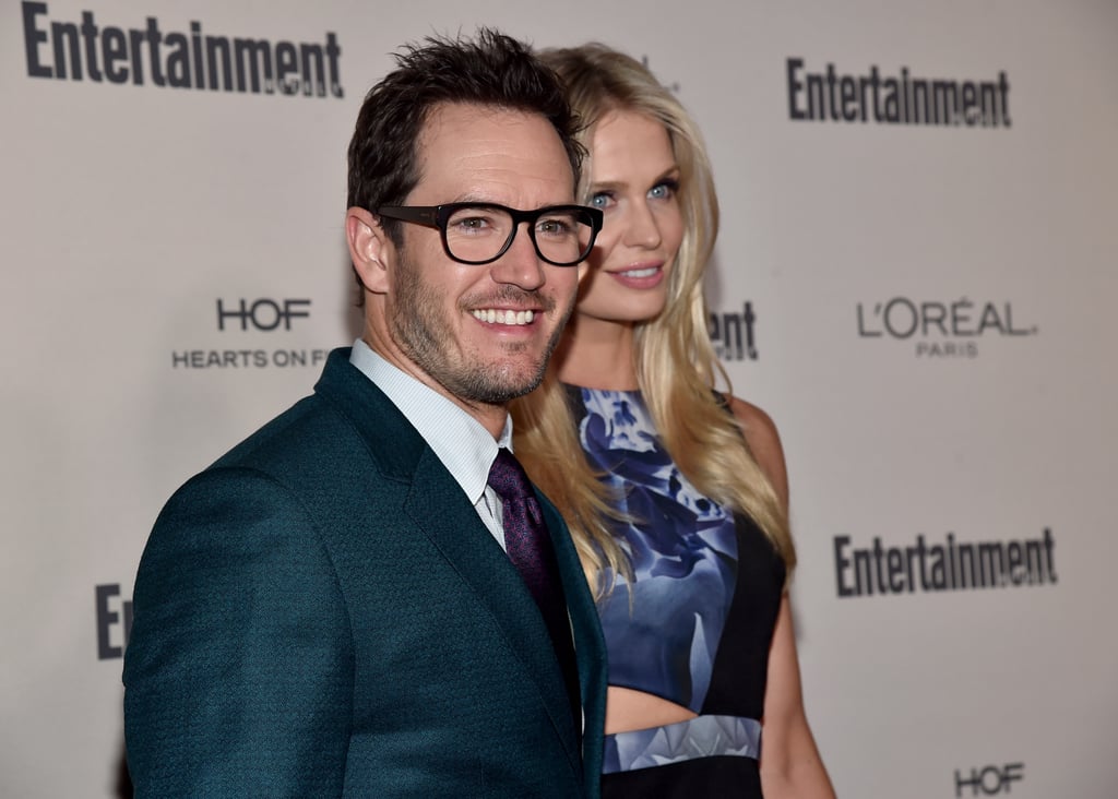 Mark-Paul Gosselaar and Catriona McGinn at Emmys Party 2015