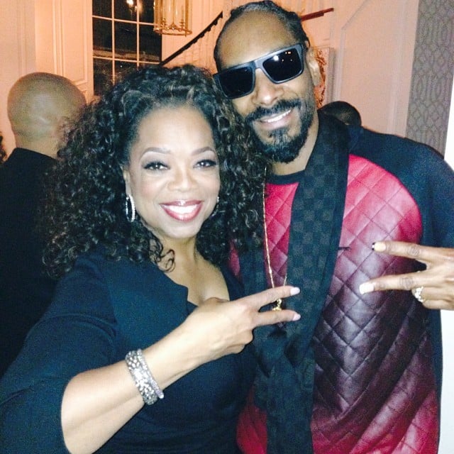 Oprah posed with Snoop Lion, writing, "Our first meeting. Say WHAAAT??!" We have no words.
Source: Instagram user oprah