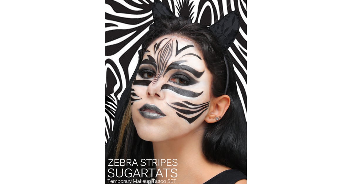Zebra Temporary Halloween Face Tattoo POPSUGAR Beauty Photo 11
