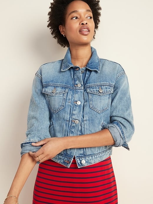 old navy cropped jean jacket