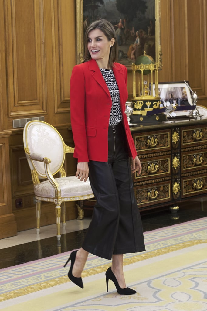 Queen Letizia holds audiences at the Zarzuela Palace.