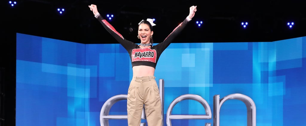 Kendall Jenner Wearing a Navarro Cheer Crop Top on Ellen