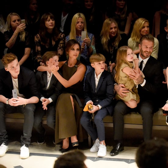 David and Victoria Beckham With Their Kids at Burberry Show