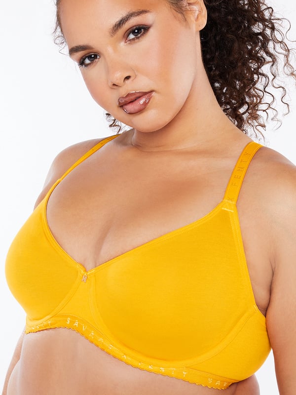 Savage X Cotton Jersey Bralette in Yellow