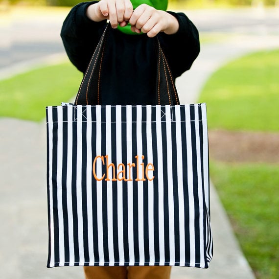 Personalized Striped Shopper