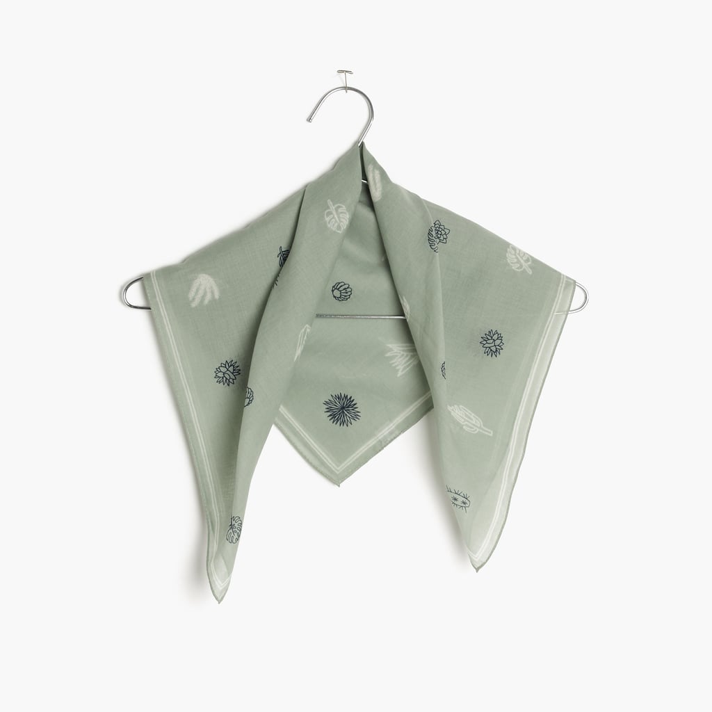 A subtle way to show off your green spirit is with an accessory. Try wearing this whimsical print bandana ($13).
