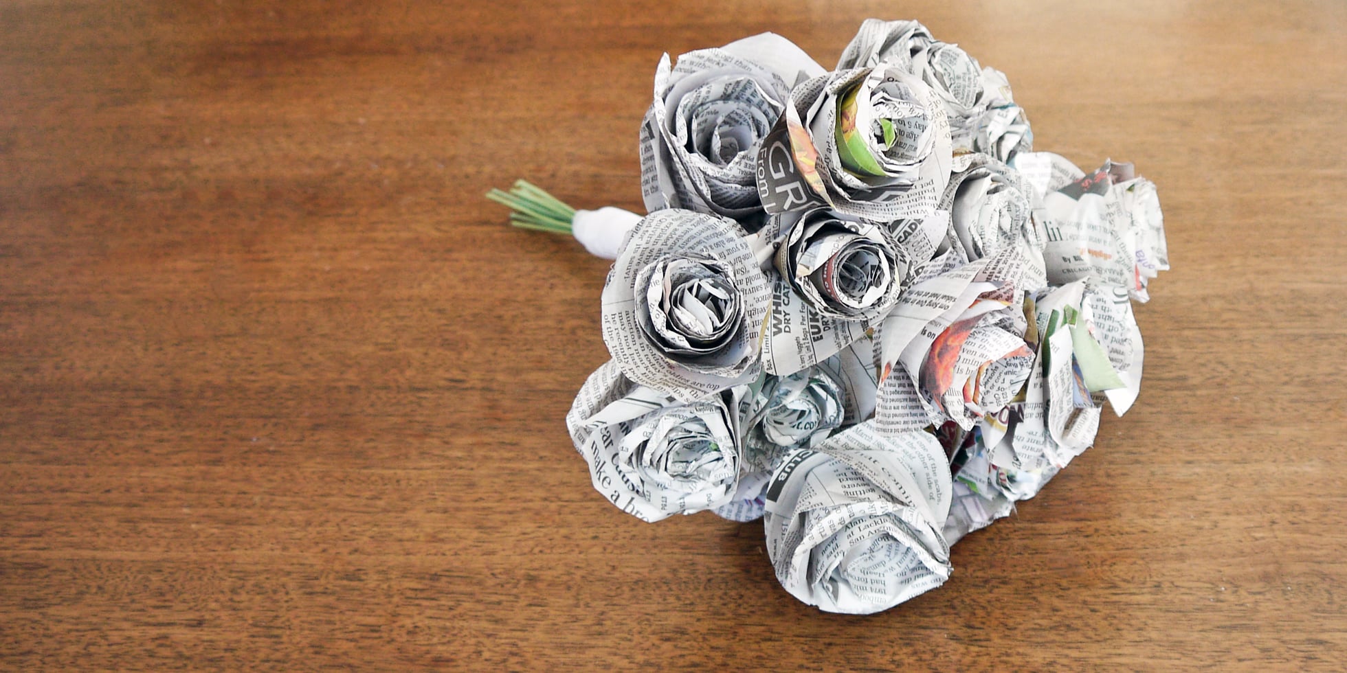 Diy Newspaper Wedding Bouquet Popsugar Smart Living