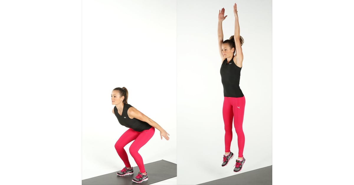 Circuit 1, Move 2 Jump Squats Bodyweight HIIT Workout POPSUGAR