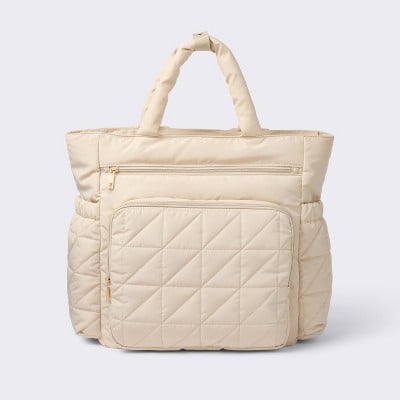 Cloud Quilted Diaper Backpack Tote
