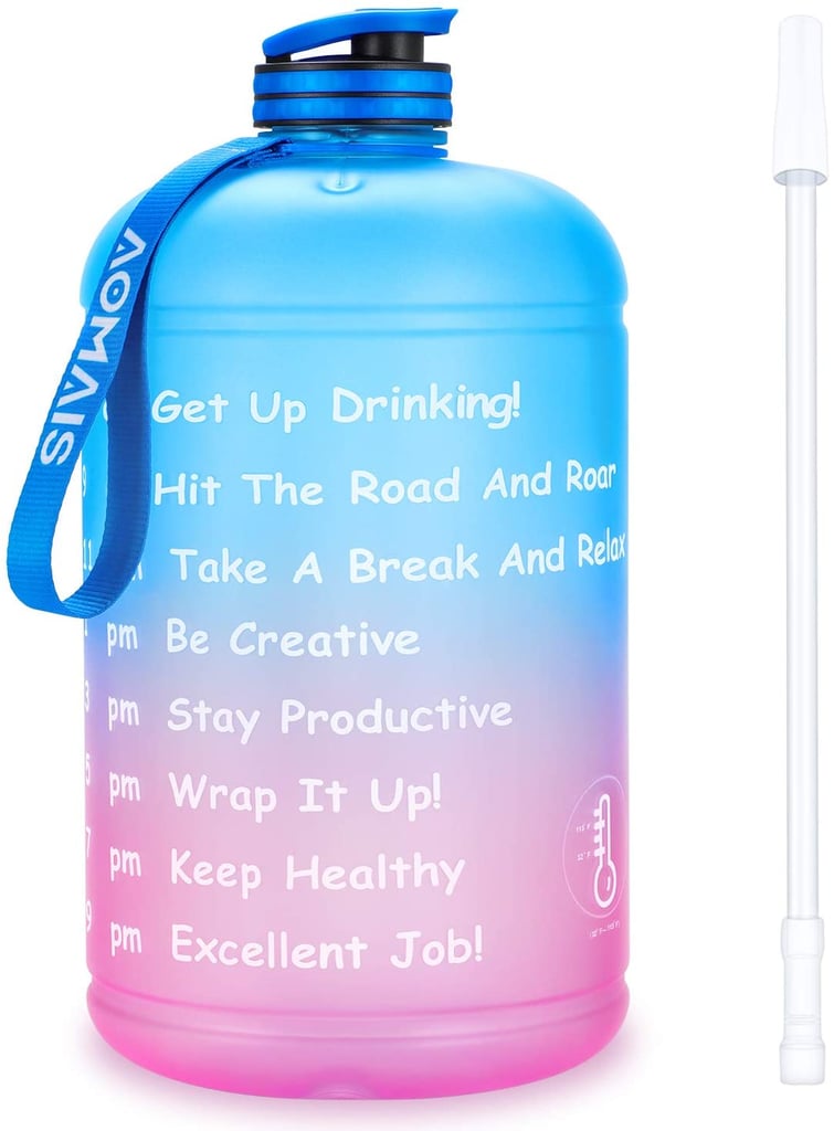 Aomais Gallon Water Bottle With Motivational Time Marker
