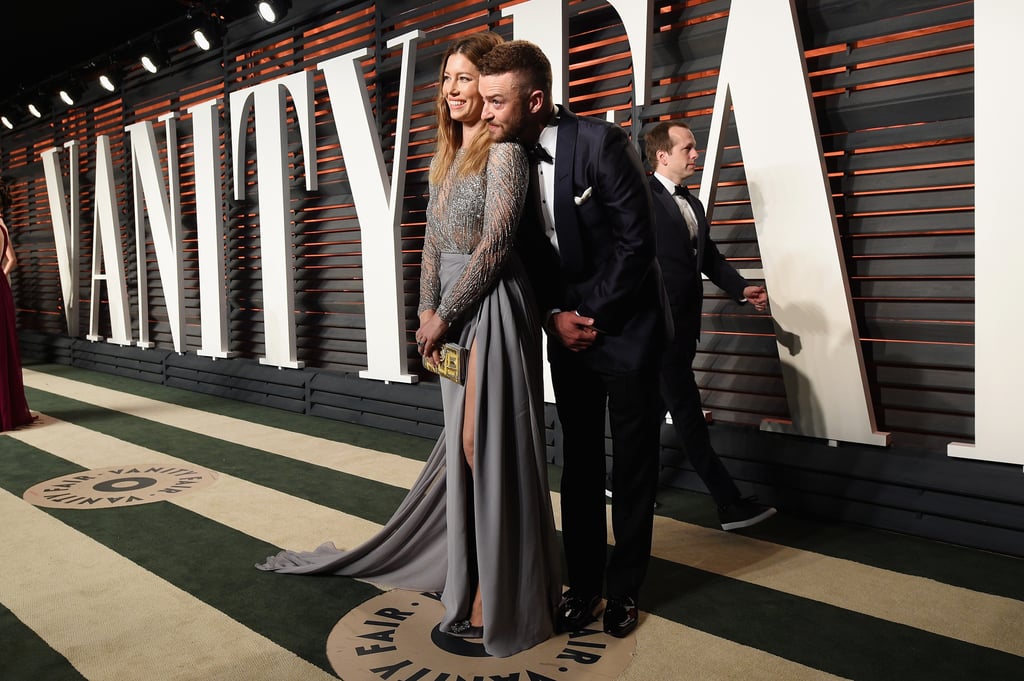 Justin Timberlake and Jessica Biel Vanity Fair Oscars 2016 POPSUGAR
