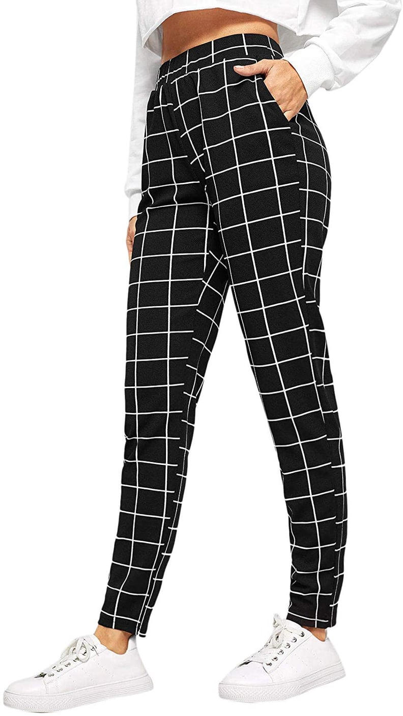 SweatyRocks Casual Plaid Legging Pants