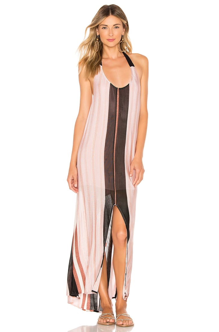 PILYQ Faith Long Dress in Papaya Best Beach CoverUps 2019 POPSUGAR