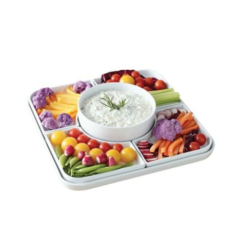 Our Table Hayden 6-Piece Square Appetizer Serving Dish Set