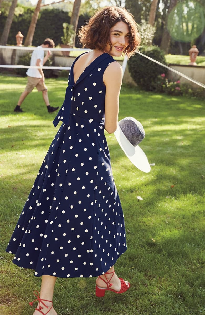 Boden Aria Ponte Midi Dress