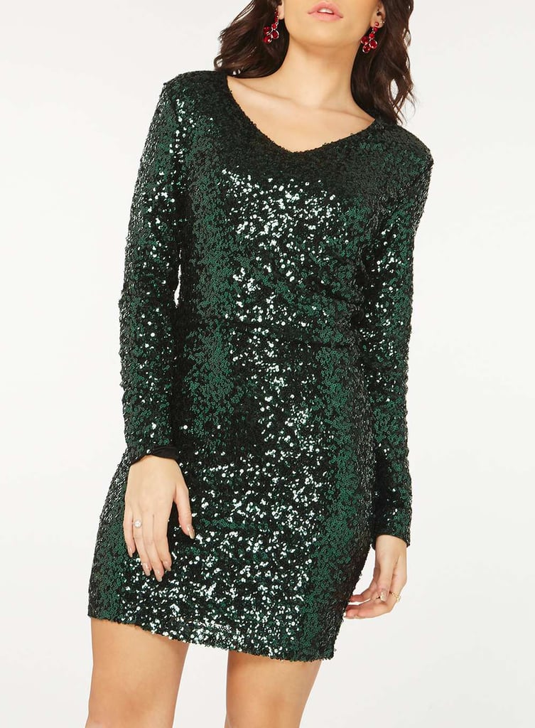 Vero Moda Green Sequin Shift Dress Dresses To Wear To Winter Weddings Popsugar Fashion Uk