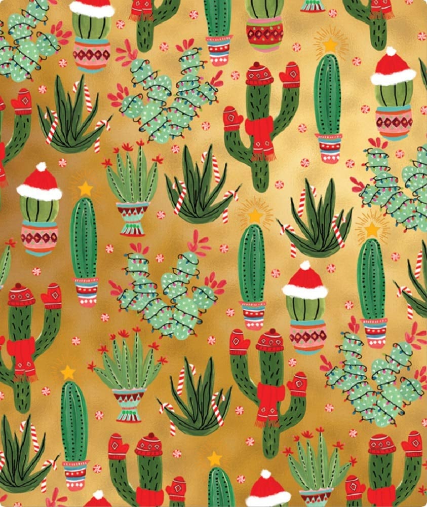 Christmas Cactus Holiday Gift Wrapping Paper Best Wrapping Paper From