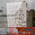 When This New Mom Had to Pump While Working at the Dollar Store, Her Sign Got the Best Reaction