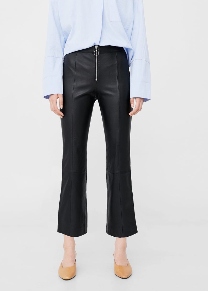 Mango Leather Trousers