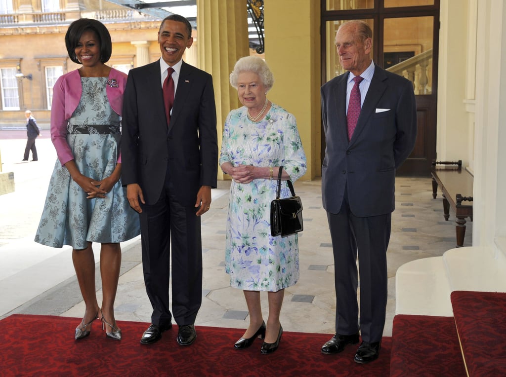The Obamas met with Queen Elizabeth II and Prince Philip during their short London trip in May 2011.