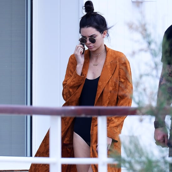 Kendall Jenner Wearing a Duster Over a Bathing Suit May 2016