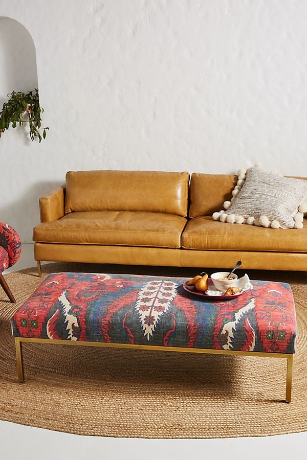 RugPrinted Ottoman Best Furniture From Anthropologie POPSUGAR Home