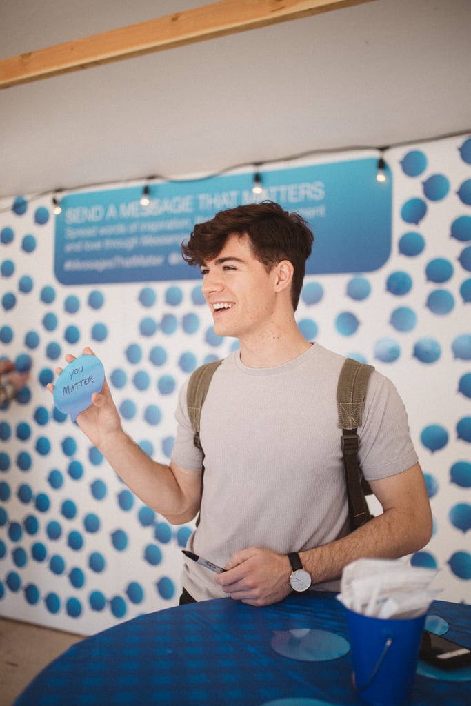 Social media influencer Jordan Dowodzenka shared his message before putting it on the wall.