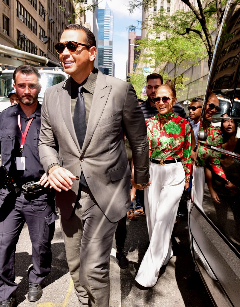 Jennifer Lopez Gucci Floral Top With Alex Rodriguez 2018