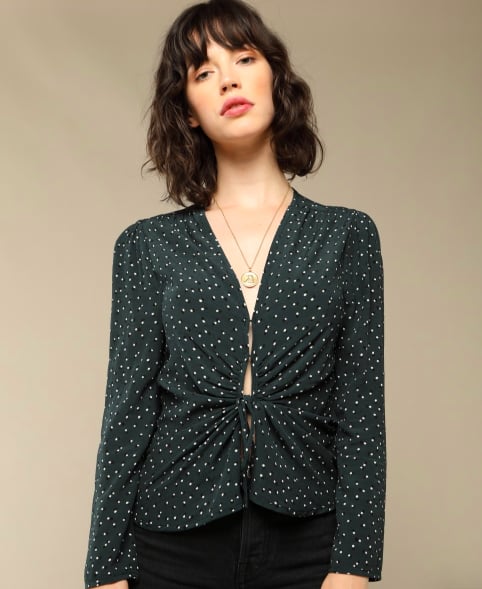 Rouje Yasmine Top With Dots Print