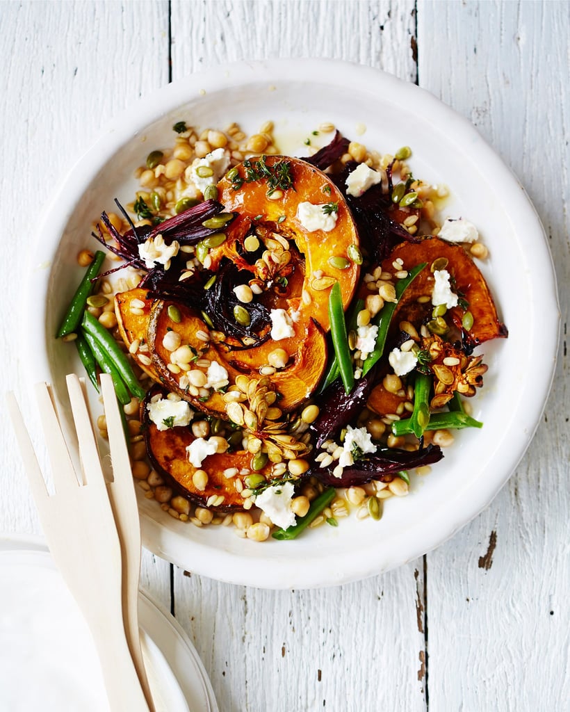 Pumpkin, Beet, Chickpea, and Barley Salad