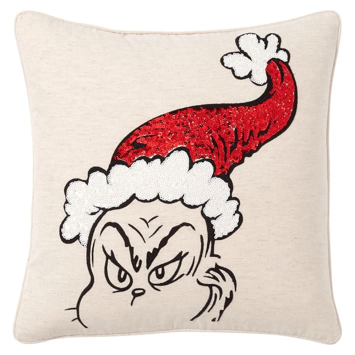The Grinch Pillow Covers Grinch Face