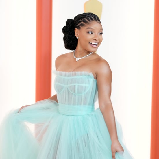 Halle Bailey's Sheer Blue Dress at the Oscars 2023