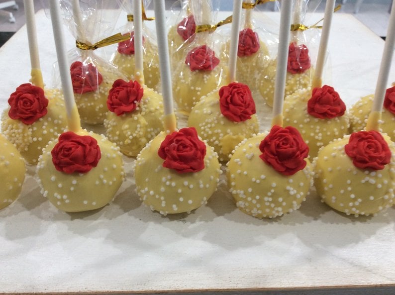 Beauty and the Beast Cake Pops