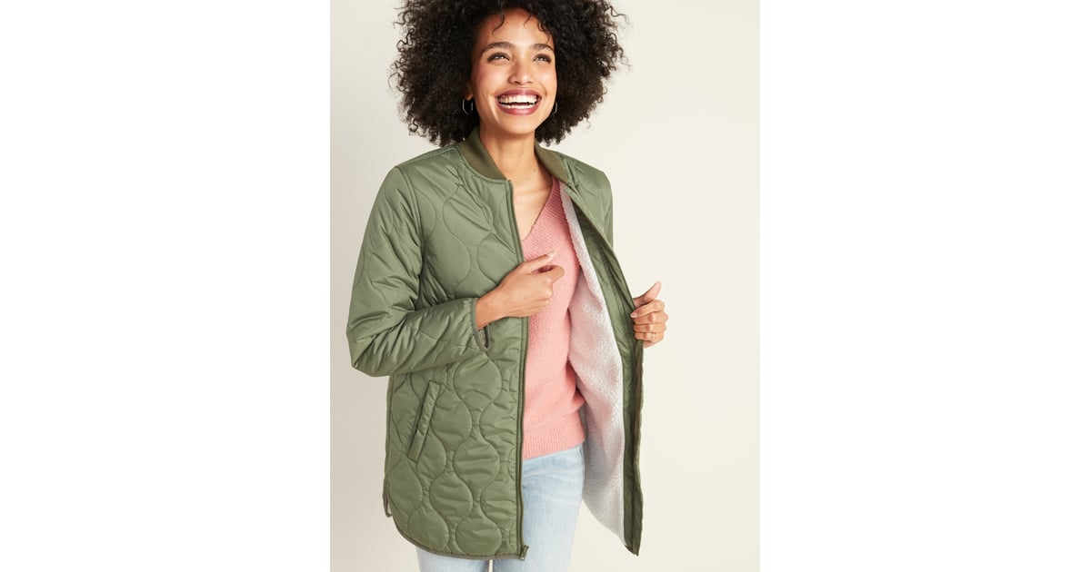 Old Navy Water Resistant Sherpa Lined Quilted Jacket 12 Stylish