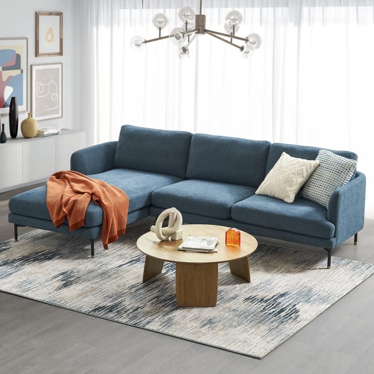 Pebble chaise shop sectional sofa