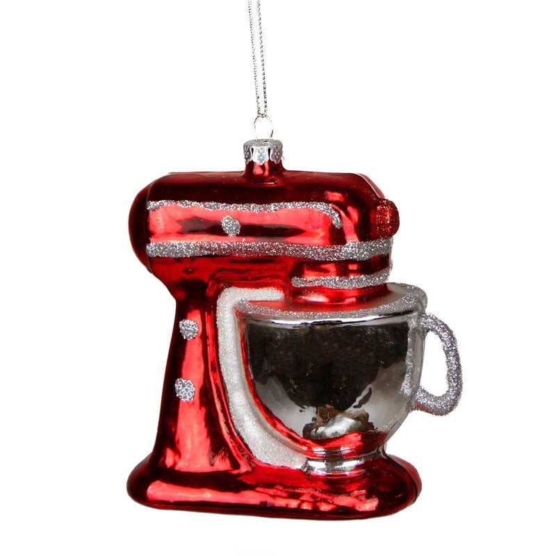 Glittered Kitchen Mixer Appliance Christmas Ornament