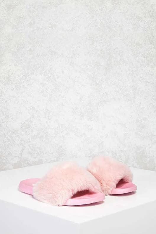 Forever 21 fur slides sale