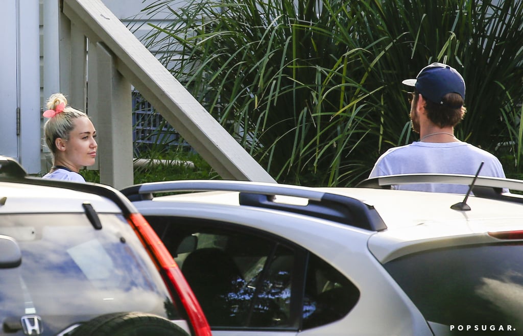 Miley Cyrus and Liam Hemsworth Having Lunch in Australia