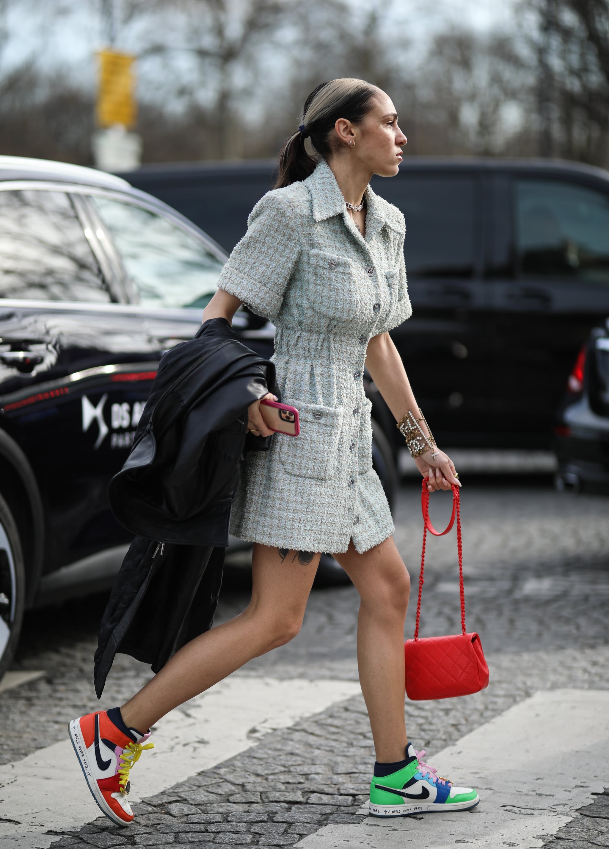 dress and nike shoes