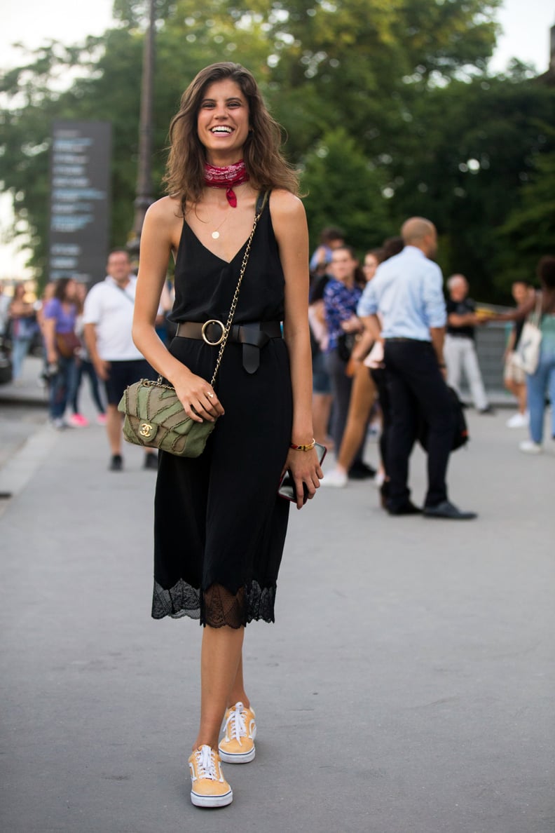 With a Belted LBD and Bandana
