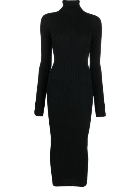 Jacob Lee Roll-neck Cashmere Midi Dress