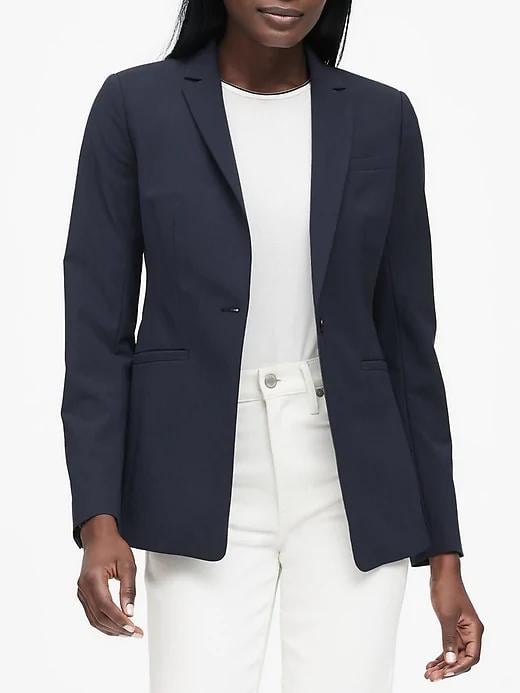 Long and Lean-Fit Washable Wool-Blend Blazer