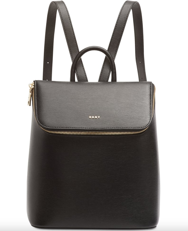 DKNY Bryant Leather Top Zip Backpack