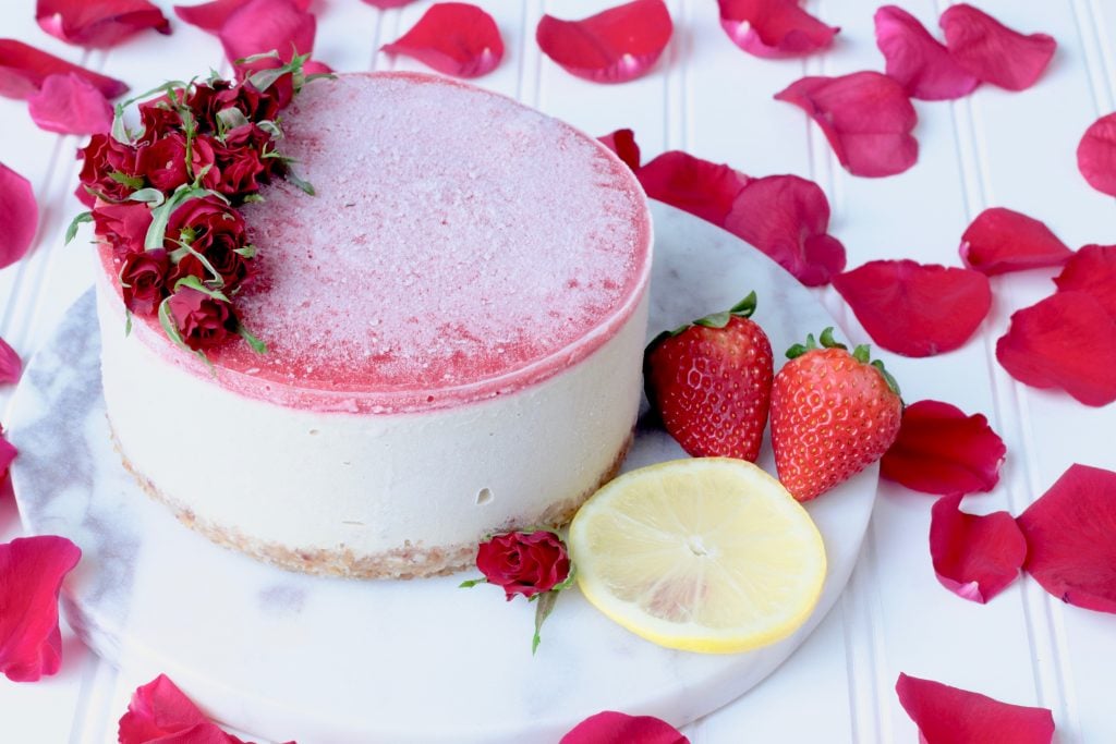 Strawberry Lemonade Cheesecake — Completely Dairy Free!